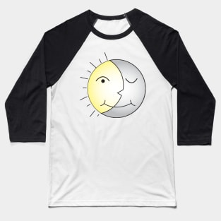 Lispe Sun Sleepy Moon Baseball T-Shirt